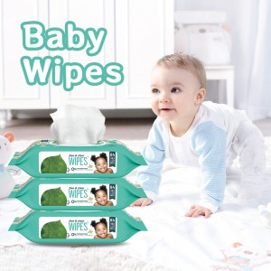 Custom non woven fabric pure water soft wet wipes for baby cleaning