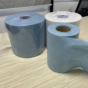 POLYESTER WOOD PULP COMPOSITE SPUNLACED NON-WOVEN FABRIC ROLLS