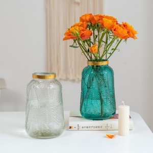 Wholesale Handmade Glass Flower Vase Elegant Glass Vase for Home Decorative