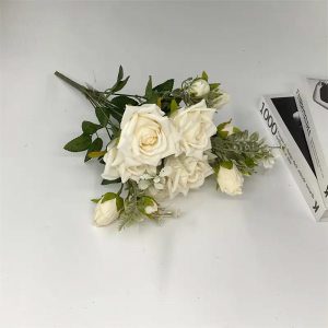 Wedding Arrangements Potted Artificial Flowers Real Touch Flowers in Pot for Home Office Decoration Desktop raw hemp flo flower