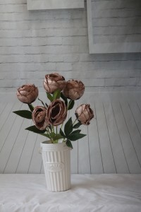 Artificial peony plastic artificial flowers handmade flowers home hotel shopping mall decoration wholesale rose artificial