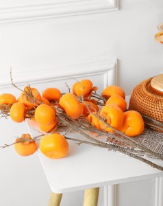 Simulation berry with frost home decoration plant decoration fruit branch foam fruit simulation persimmon