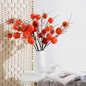 Simulation berry with frost fake persimmon home decoration plant decoration fruit branch foam fruit simulation persimmon