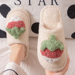 Slippers women’s winter home indoor couple warm ins cute plush non-slip floor household cotton slippers women’s winter