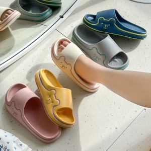 Slippers for women in summer, thick soled, indoor, anti-skid bathroom, bath, lovers’ home