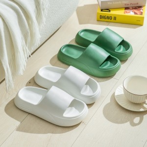 Thick soled feces feeling slippers female summer lovers indoor home simple bathroom anti-skid eva soft soled sandals