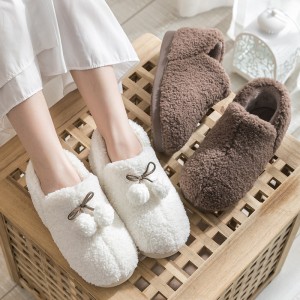Plush cotton shoes indoor home warm comfortable cotton shoes couples do not smelly feet bedroom cotton slippers wholesale