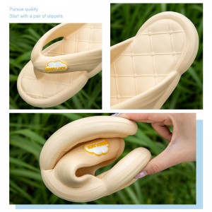 EVA thick sole makes you feel like stepping on the shit. Lovely flip flops for women wear ins outside in summer. Cool slippers for women