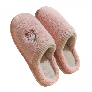 Rogue rabbit new cotton slippers women’s winter home indoor couple warm plush household men’s slippers to wear outside