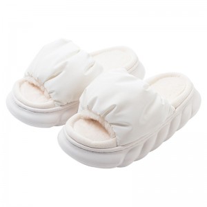 Wholesale ladies home household cotton slippers indoor open toe eva flat heel non-slip slipper