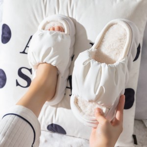 Wholesale ladies home household cotton slippers indoor open toe eva flat heel non-slip slipper