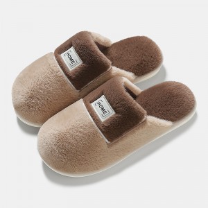 Winter cotton slippers female cute bow indoor home non-slip couple home autumn and winter cartoon warm male winter