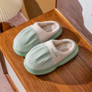 High-end sense EVA stepping on feces feeling sole new cotton slippers ladies autumn and winter indoor non-slip home household slippers women