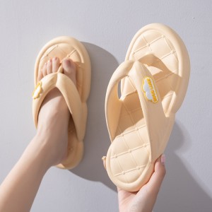 EVA thick sole makes you feel like stepping on the shit. Lovely flip flops for women wear ins outside in summer. Cool slippers for women