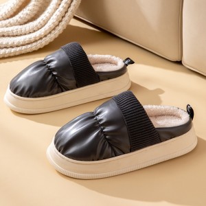 Cotton slippers women’s winter indoor home couple warmth household plush couple cotton slippers men