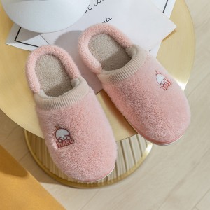 Rogue rabbit new cotton slippers women’s winter home indoor couple warm plush household men’s slippers to wear outside