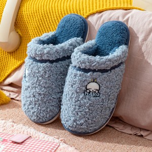 Rogue rabbit cotton slippers women’s winter indoor warm cute plush couple home non-slip outside wear new men’s slippers