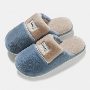 Winter cotton slippers female cute bow indoor home non-slip couple home autumn and winter cartoon warm male winter