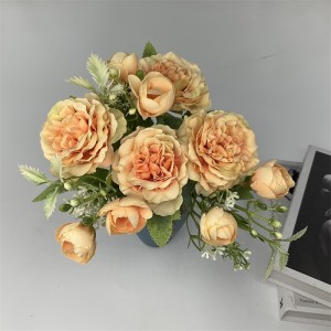 Hot sale artificial flower 5pcs/bath velvet various color rose flower for wedding decor Large peony