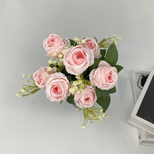 Factory hot Competitive Price Good Quality 9-Head kola Sophie Rose Artificial Flower Rose bud For Wedding Tea Rose