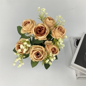 Factory hot Competitive Price Good Quality 9-Head kola Sophie Rose Artificial Flower Rose bud For Wedding Tea Rose