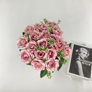New Arrival Colorful Silk Large Artificial Flower Heads Wholesale Artificial Flower Rose Flower For Wedding Decoration