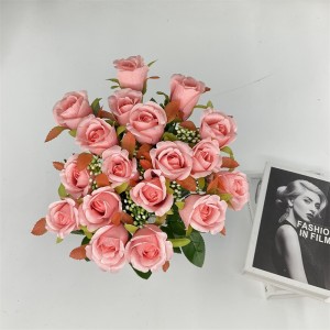 Wholesale 24 Head Silk pink white Rose peony  Flower Ball stand small vase table centerpieces For Wedding Floral arrangement