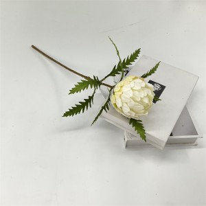 Artificial Flower Wedding Decoration Silk Faux 1 Head Dew Lotus for Wedding Home Office Decoration With Branches and leaves