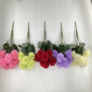Wholesale 12 head silk roses strobile hydrangea single stem artificial flower rose in bulk for home decorations