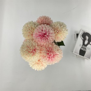 Wholesale 12 head silk roses strobile hydrangea single stem artificial flower rose in bulk for home decorations