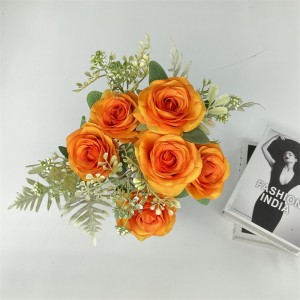 7 Fork Factory Hot Sell Love Artificial Rose WOMEN flower Wedding supplies Wedding decoration Holding Flowers