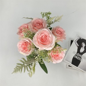 7 Fork Factory Hot Sell Love Artificial Rose WOMEN flower Wedding supplies Wedding decoration Holding Flowers