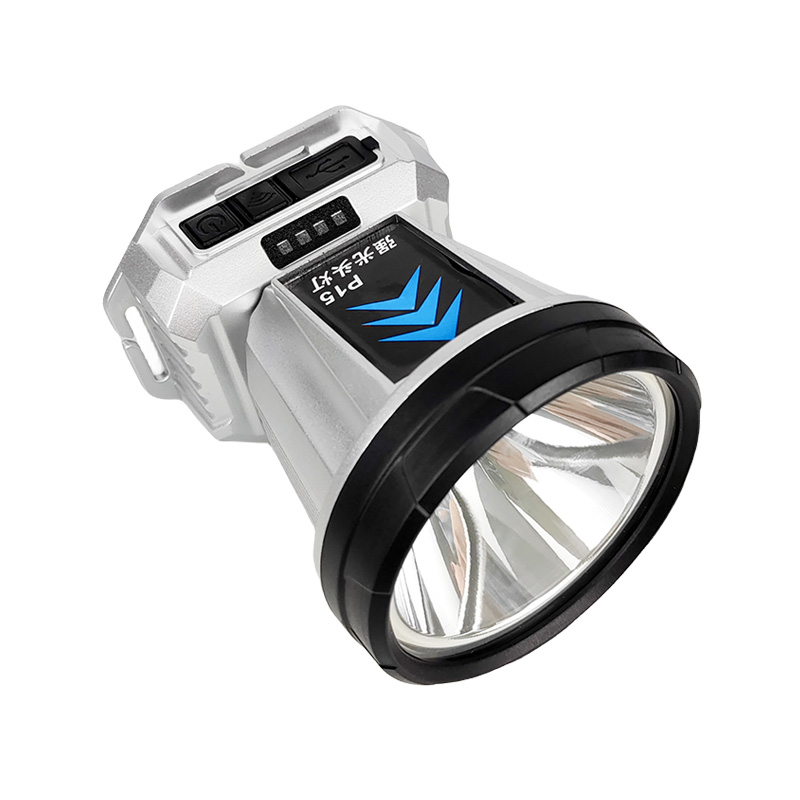New type solar powered rechargeable flashlight head mounted headlamp