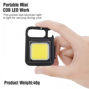 Hot selling rechargeable aluminum alloy COB Keychain light