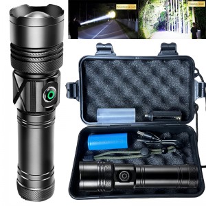 5 nga led mode Type-C portable zoom outdoor emergency flashlight