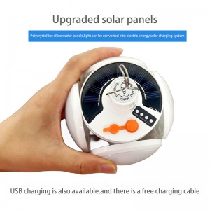 USB wiederaufladbare wasserdichte Fußball faltbare LED Camping Solarleuchte