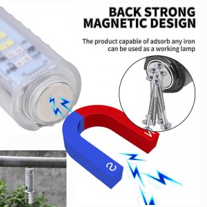Magnetic Base UV Flashlight Zoomable Warning Light LED Flashlights