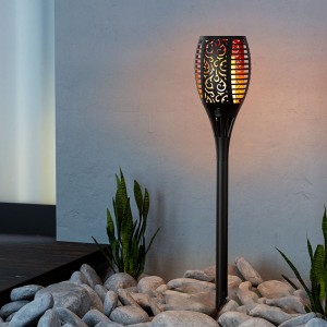 LED Dekorasyon nga Kahayag Classic Solar Flame Lamp Garden Festival nga mga suga