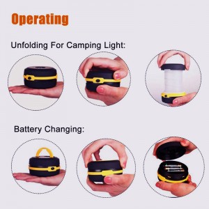 II-in-I pop-up foldable velit flashlight altilium mini castra lig