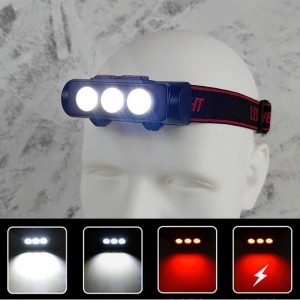 Mini waterproof charging with 6 lighting modes for led headlight