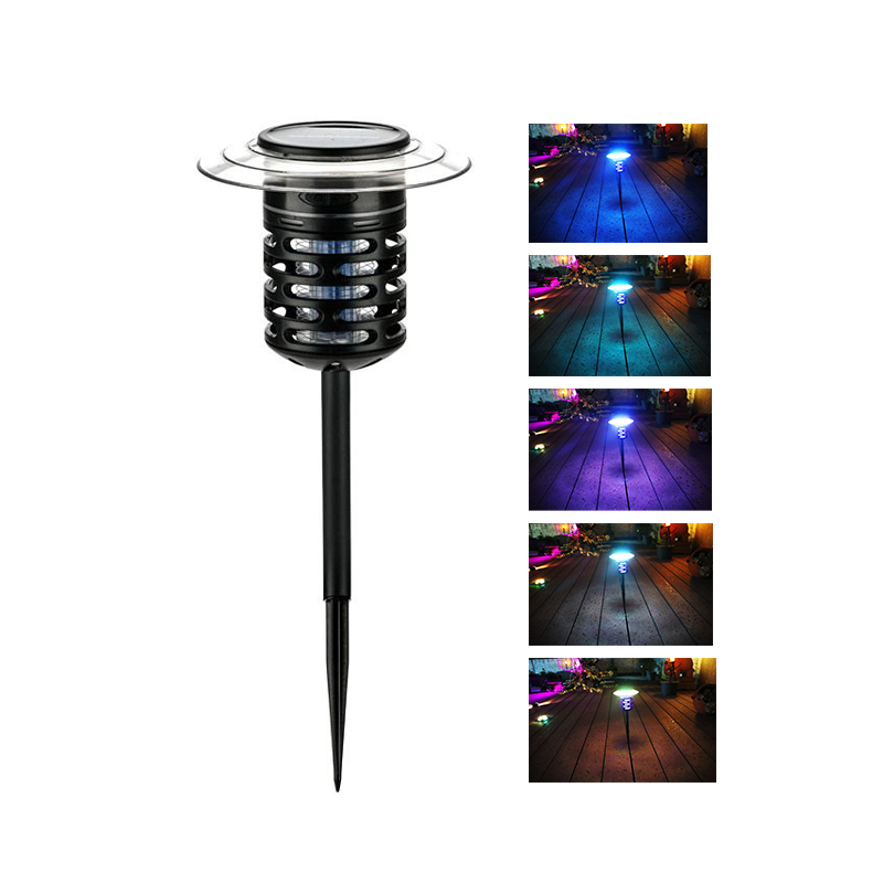 Solar powered mosquito repellent color lighting holiday courtyard lights