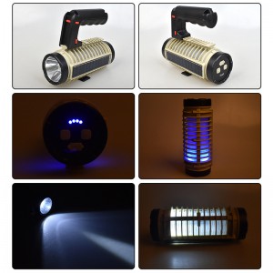 Multifunctional solar mosquito proof USB searchlight camping light