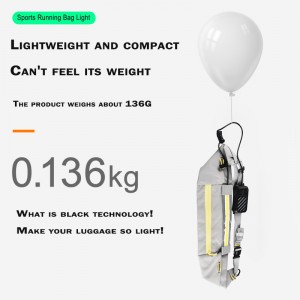 Lightweight waterproof USB reflective night running backpack light
