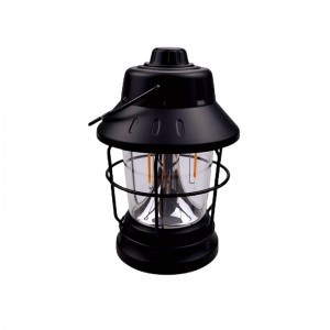 Lanterna de acampamento vintage recarregável com gancho pendurado lanterna retrô para barraca ao ar livre