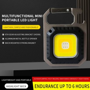 Fast Charging Pocket COB Torch Light Mini Led Keychain Flashlight
