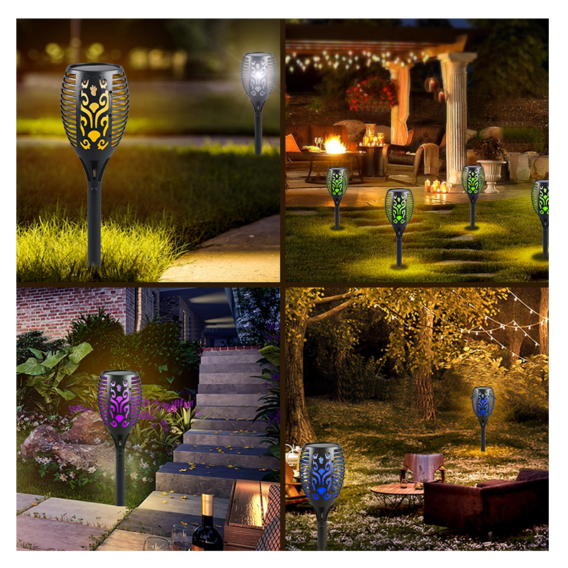 Outdoor Courtyard Garden Solar Torch Light Waterproof  (3)