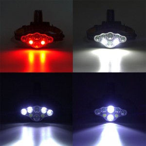 high power rechargeable headlights 5LED USB charging COB strong headlamp