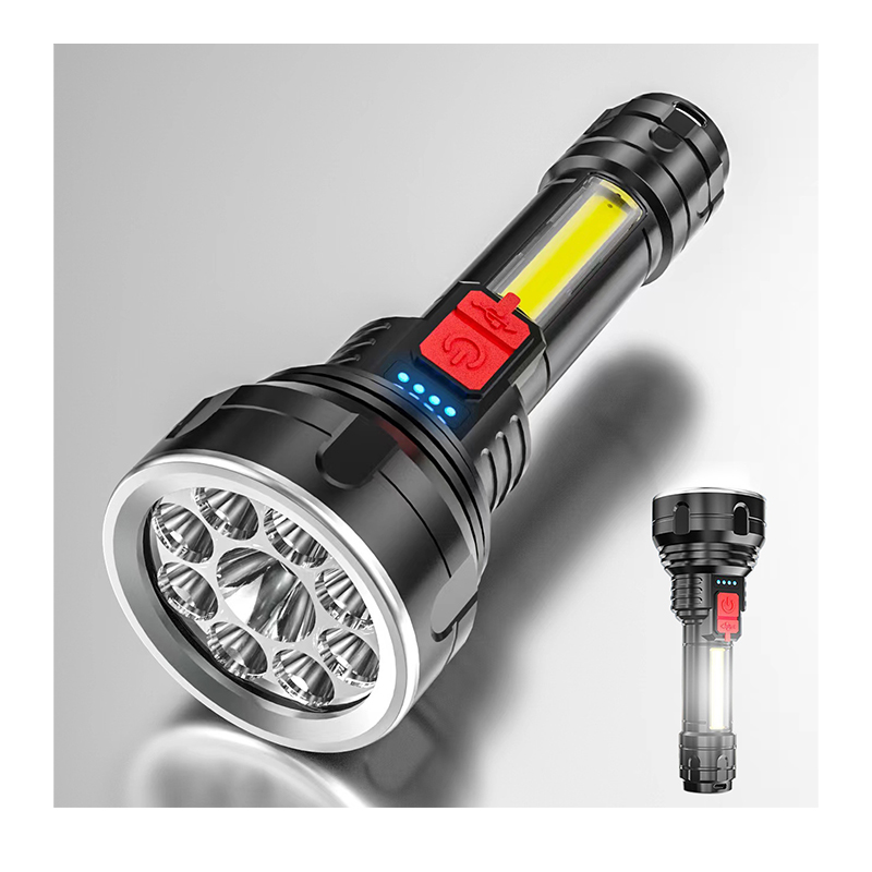 Outdoor waterproof searchlight multifunctional flashlight