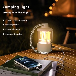 Mga kagamitan sa kamping nga multifunctional nga minimalist nga LED nga suga sa kamping