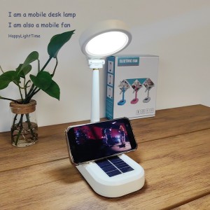 New multifunctional desk lamp rechargeable fan LED night light